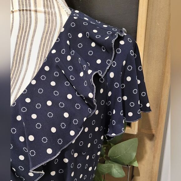 ChapsāprintāV-necklineāwrapādressāsizeāLarge - Picture 4 of 14